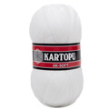 Kartopu Ak-Soft Knitting Yarn, White - K010