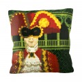 Collection D'art Man with Mask Cushion Panel Kit, 40x40 cm