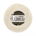 Domino Cotton Perle Size 8 Embroidery Thread (8 g), Cream - 4598008-00926