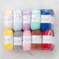 La Mia Mini Mercerized Cotton 20'li Paket Renkli El Örgü İpi