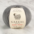 Gazzal Baby Wool Knitting Yarn, Grey - 818