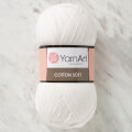 YarnArt Cotton Soft Knitting Yarn, White - 01
