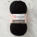 YarnArt Cotton Soft Knitting Yarn, Black - 53