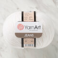 YarnArt Jeans Knitting Yarn, White - 01