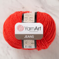 YarnArt Jeans Knitting Yarn, Red - 26