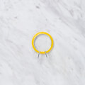 Nurge Metal Spring Tension Ring with Yellow Plastic Frame Embroidery Hoop, 58 mm