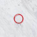Nurge Metal Spring Tension Ring with Red Plastic Frame Embroidery Hoop, 58 mm