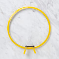 Nurge Metal Spring Tension Ring with Yellow Plastic Frame Embroidery Hoop, 195 mm