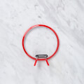 Nurge Metal Spring Tension Ring with Red Plastic Frame Embroidery Hoop, 126 mm