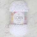Loren Lamb Beyaz El Örgü İpi - R001