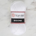 YarnArt Begonia 50gr Knitting Yarn, White - 1000