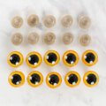 Loren 14 mm 5 Pairs Amigurumi Safety Plastic Eyes, Yellow