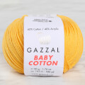 Gazzal Baby Cotton Hardal Sarısı Bebek Yünü - 3417