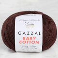Gazzal Baby Cotton Knitting Yarn, Brown - 3436