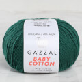 Gazzal Baby Cotton Knitting Yarn, Dark Green - 3467