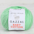 Gazzal Baby Cotton Knitting Yarn, Green - 3466