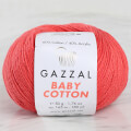 Gazzal Baby Cotton Knitting Yarn, Light Red - 3418