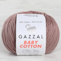 Gazzal Baby Cotton Knitting Yarn, Light Brown - 3434