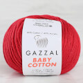 Gazzal Baby Cotton Knitting Yarn, Red Dragon - 3439
