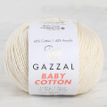 Gazzal Baby Cotton Knitting Yarn, Cream- 3437