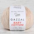 Gazzal Baby Cotton Knitting Yarn, Beige - 3445