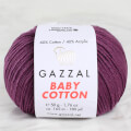 Gazzal Baby Cotton Knitting Yarn, Plum - 3441