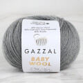 Gazzal Baby Wool Knitting Yarn, Grey - 818