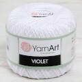 YarnArt Violet Yarn, White - 1000