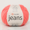YarnArt Jeans Knitting Yarn, Coral Color - 61
