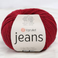 YarnArt Jeans Knitting Yarn, Claret Red - 66