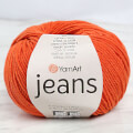 YarnArt Jeans Knitting Yarn, Orange - 85