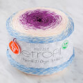 Etrofil Puzzle Cake Yarn, Blue-Cream-Purple - PZ007