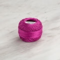 Domino Cotton Perle Size 8 Embroidery Thread (8 g), Fuchsia - 4598008-00088