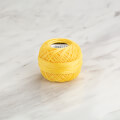 Domino Cotton Perle Size 8 Embroidery Thread (8 g), Yellow - 4598008-00295