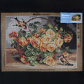 Orchidea 50x70 cm Goldfinches And Basket With Roses Baskılı Goblen 3015R