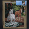Orchidea 40x50 cm Pair Of Horses By The Stream Printed Gobelin 3029M