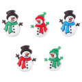 Buttons & Galore Decorative Baby Button, Jolly Snowmen