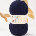 Madame Tricote Paris Lux Baby Knitting Yarn, Navy Blue - 19-3010