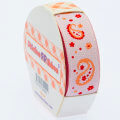 Sticker Ribbon Self-Adhesive Ribbon Tape, Orange Motif - SR-1691-V3