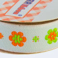 Sticker Ribbon Yeşil Çiçek Baskılı Yapışkan Kurdele - SR-1690-V1