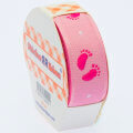 Sticker Ribbon Self-Adhesive Ribbon Tape, Baby Feet in Pink - SR1685-V1