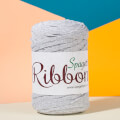 Spagettiyarn Ribbon Açık Gri El Örgü İpi - 4