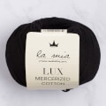 La Mia Lux Mercerized Cotton Yarn, Black - 1