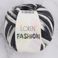 Loren Fashion Siyah Beyaz Rafya Şerit İp - R072