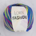 Loren Fashion Koyu Gökkuşağı Rafya Şerit İp - R076