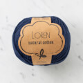 Loren Natural Cotton Yarn, Navy Blue - R005