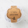 Loren Natural Cotton Yarn, Light Grey - R080