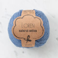 Loren Natural Cotton Yarn, Blue - R101
