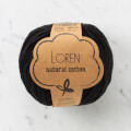 Loren Natural Cotton Yarn, Black - R004