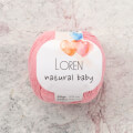 Loren Natural Baby Pembe El Örgü İpi - R103